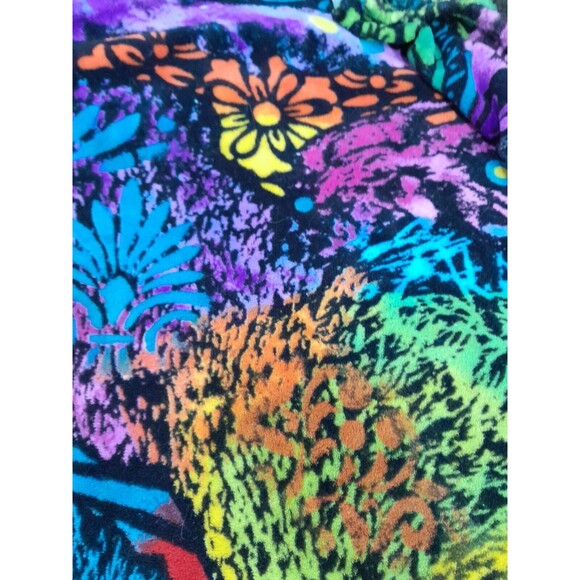 Rainbow Cat Fleece Blanket By Dean Russo, Dawhud Direct 52x47 inch - Picture 5 of 5
